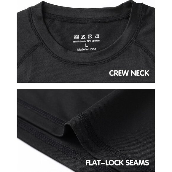 ⚡Boys Compression Shirt Youth Long Sleeve Quick Dry Athletic Base Layer Sports - Picture 4 of 8